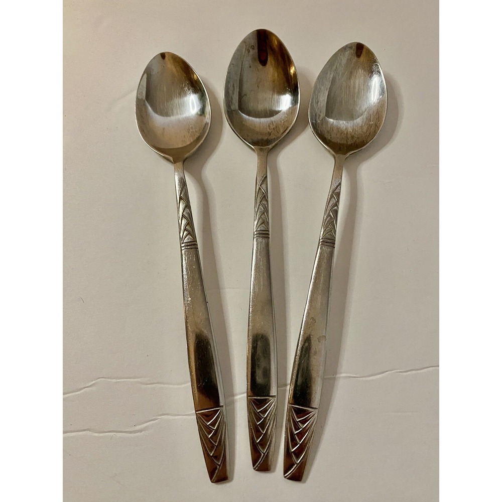Orleans Silver ORL46 Stainless Korea Lot of 3 TeaSpoons Replacements